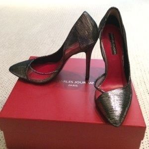 Charles Jourdan Black & Silver Shoe
